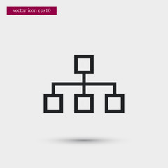 Diagram icon simple vector sign
