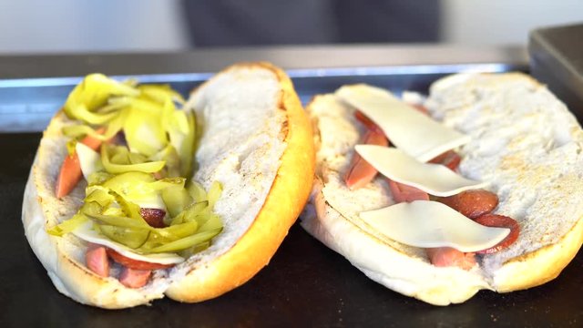 Kumru or yengen is a traditional Turkish sandwich on a bun, typically with cheese, salami and sausage. Street Food