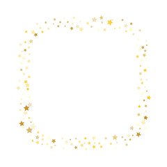 Gold Confetti Vector Design. Premium Christmas, New Year, Birthday Celebration Garland. Sparkles, Lights on White Falling Stars Magic Shiny Glitter. Gold Confetti for Music Party, Concert Poster