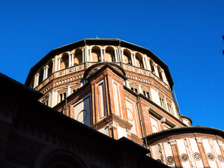 medieval church Santa Maria delle Grazie (Holy Mary of Grace) MIlano, Italy