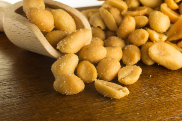 salted and served toasted peanuts