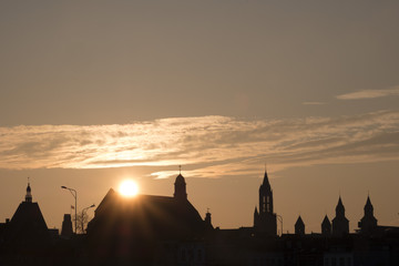 Obraz premium Skyliene van centrum Maastricht