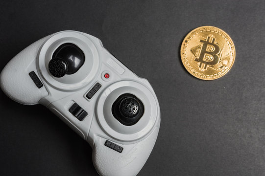 Manipulation of bitcoin with gamepad - concept