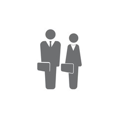businessman businesswoman briefcase. Simple element illustration. Business icons universal for web and mobile