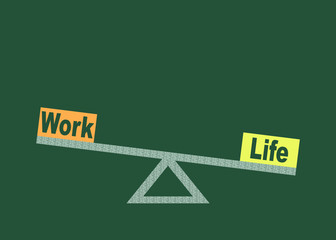 Naklejka premium Balance between life and work