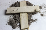 Ash Wednesday Cross. Lent. Christian religion