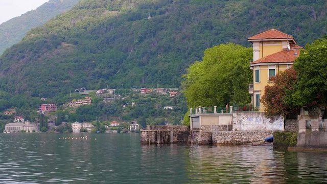 An Italian villa on the shore of Lake Como.