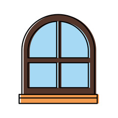 Interior window isolated icon vector illustration graphic design
