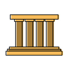 Greek building columns icon vector illustration graphic design