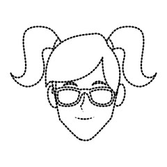 Young woman with sunglasses icon vector illustration graphic design