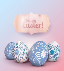 Stylish Happy Easter greeting card