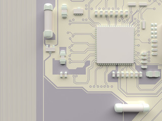 Circuit board minimal concept. Technology background