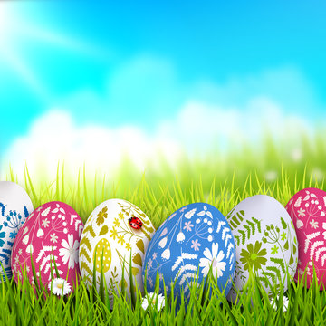 Easter eggs background