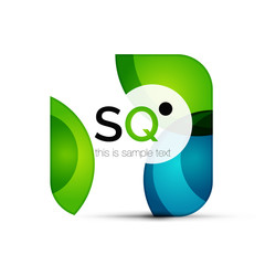 Vector square geometric abstract business emblem