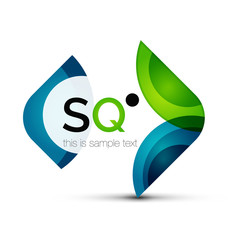 Vector square geometric abstract business emblem