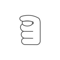hand sign figs icon. Hands sign elements concept and web apps. Thin line  icon for website design and development, app development. Premium icon