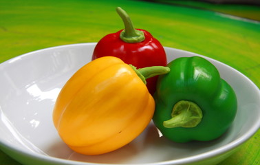 Sweet pepper on white background.