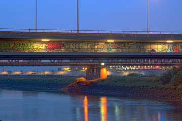 River Weser bridge Stephanibruecke, state road number 6 (Oldenburger Strasse), Bremen, in need of renovation