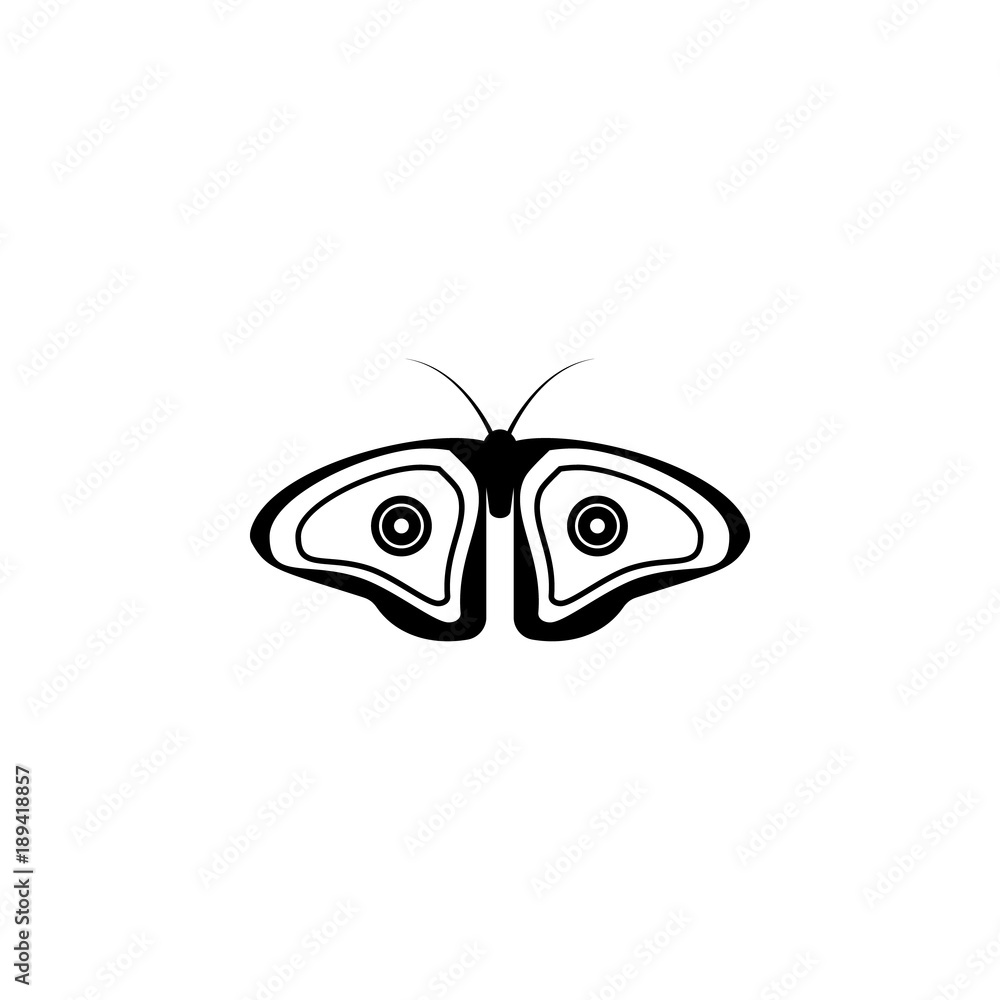 Poster butterfly icon. elements of world of insects icon for concept and web apps. illustration icon for we