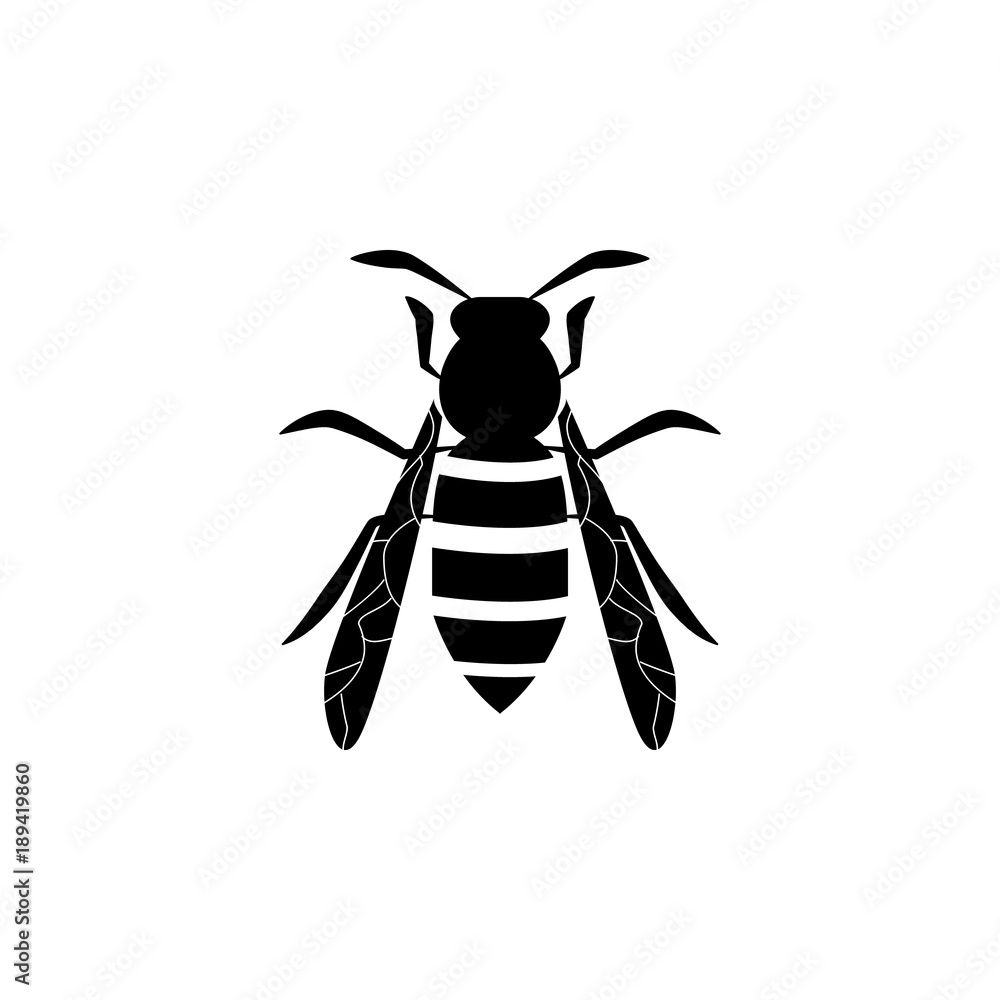 Poster wasp icon. elements of world of insects icon for concept and web apps. illustration icon for website
