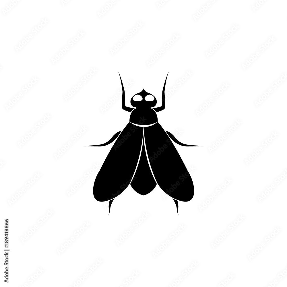 Poster fly icon. elements of world of insects icon for concept and web apps. illustration icon for website 