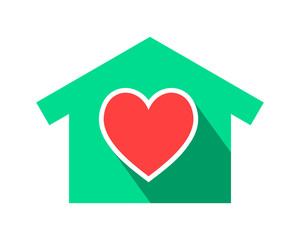 love heart house housing home image icon vector