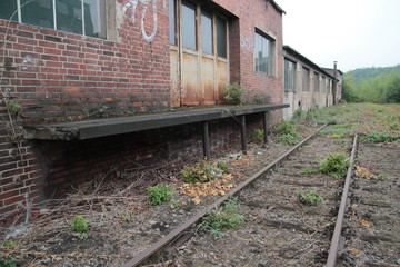 Fototapeta na wymiar Lost railway station in the ruhr area