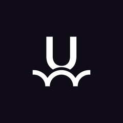 U letter bridge logo design