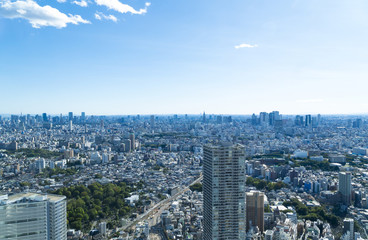 東京風景 池袋から望む大都会の街並み　東京全景