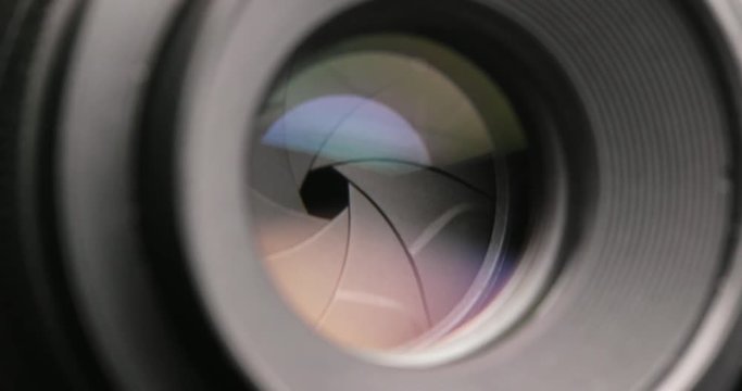 Camera Lens zooming in and out
