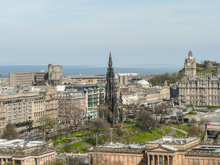 Aerial view of Edinburgh, Scotland