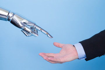 touch with robot hand