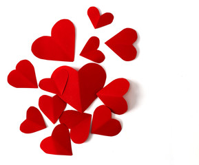 14th Valentine`s day hearts