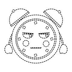 kawaii cartoon angry clock alarm character vector illustration sticker design