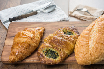 Top View of Various types of bread.