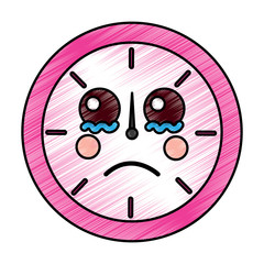 clock kawaii icon image vector illustration design 