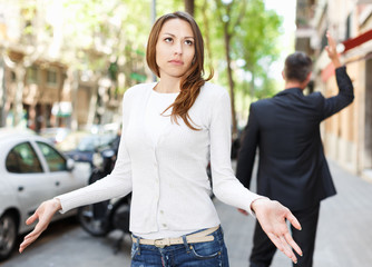 Quarrel between loving couple