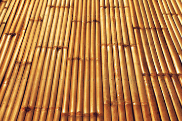 dark yellow bamboo table texture for background