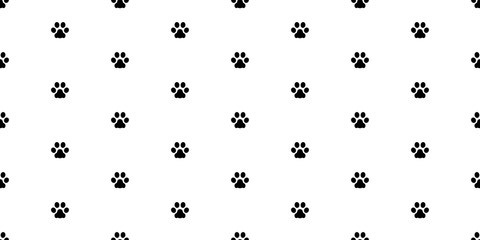 dog paw seamless vector french bulldog pattern cat paw scarf isolated background wallpaper