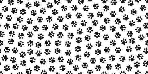 paw seamless pattern dog paw cat paw bulldog vector isolated background wallpaper © CNuisin