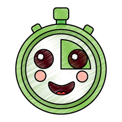 happy chronometer kawaii icon image vector illustration design 