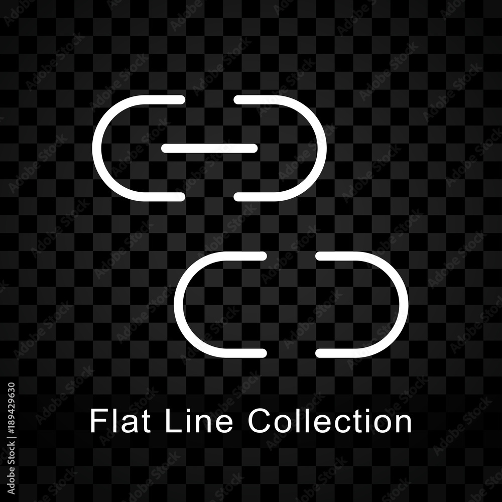 Poster link and unlink icons on checkered background
