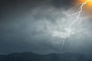 Dramatic thunder background