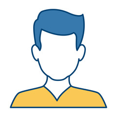 Man faceless avatar icon vector illustration graphic design