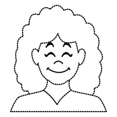 Woman smiling avatar icon vector illustration graphic design