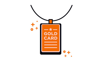 Gold ID Tag Entry Card