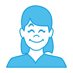 Woman smiling avatar icon vector illustration graphic design