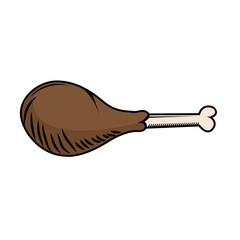 Freehand chicken meat vector