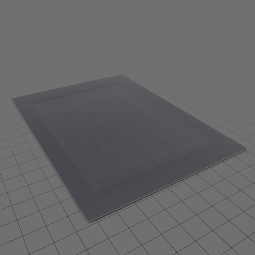 Dark rectangle area rug