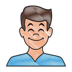 Man smiling avatar icon vector illustration graphic design